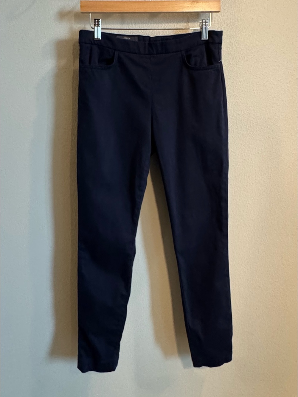 J. Crew Navy Dannie Pants Stretch Back Zip Size 4